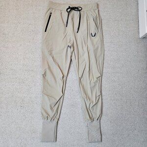 ASRV Tetra-Lite High Rib Jogger Pants Medium M Tan Beige Athletic Athleisure